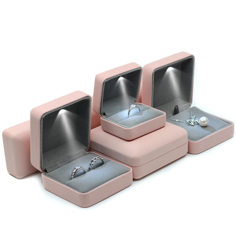 LED Light Jewellery Case - Rings, Earrings, Pendant & Bracelet